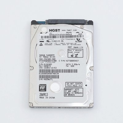 Жесткий диск HDD HGST 500GB 5400rpm 8Mb 2.5" SATA II Z5K500-500 H2T500854S7 0J28305 409337 фото