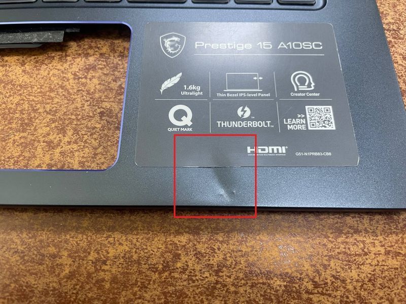 MSI Prestige 15-A10M 15-A10SC MS-16S1 MS-16S2 MS-16S3 MS-16S5 MS-16S6 MS-16S7 Верхня частина корпусу, топкейс 300001542 фото