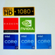 Набор наклеек для ноутбука Core i3, Core i5, Core i7, AMD Radeon, Nvidia, Full HD 1100 фото 1