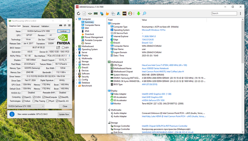 Материнская плата Asus X580GD NX580G M580G N580GD NX580GD (i7-8750H / 1050 2GB) Гарантия 2000000658582 фото