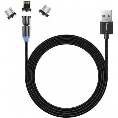 Дата кабель USB 2.0 AM to Lightning + Micro 5P + Type-C 451107 фото