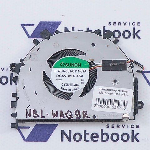 Huawei Matebook D WFQ9 NBL-WAQ9R WAQ9RP WAQ9HNR KLVC-WAH9L DQ5D597M024 Вентилятор 525730 фото
