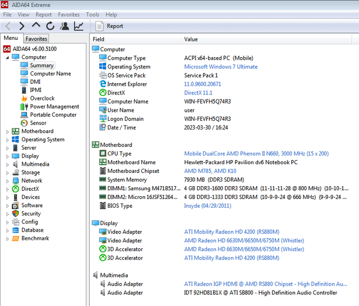 Материнська плата HP Pavilion DV6-6000 DV7-6000 (AMD Phenom II N660 / Radeon) Гарантія 377124 фото