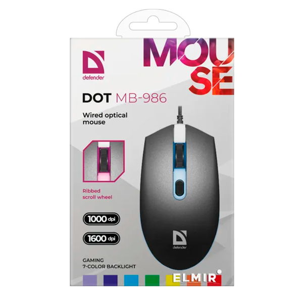Мышка Defender Dot MB-986 USB Black (52986) 433837 фото