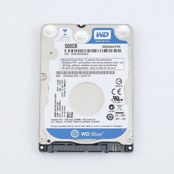 Жесткий диск HDD Western Digital 500GB 5400rpm 8Mb 2.5" SATA III WD5000LPVX-22V0TT0/1 409764 фото