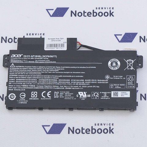 Acer Spin SP314-53N AP18H8L (Знос 6-15%) Аккумулятор, батарея 2000000561721 фото