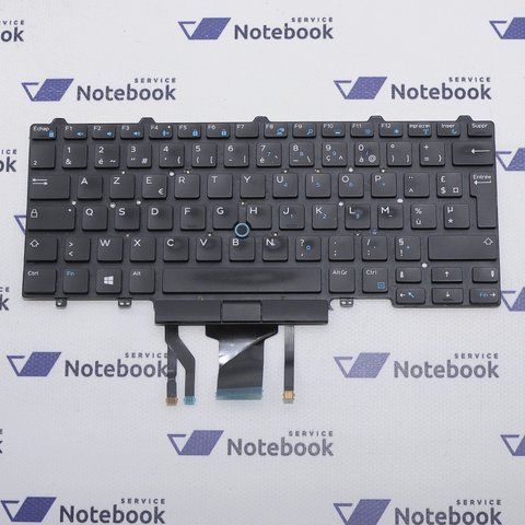 Клавиатура Dell E5450 E5470 E5480 E7450 E7470 3340 3350 5480 5490 7490 0W93F7 AZERTY EN Подсветка Трекпоинт 300006850 фото