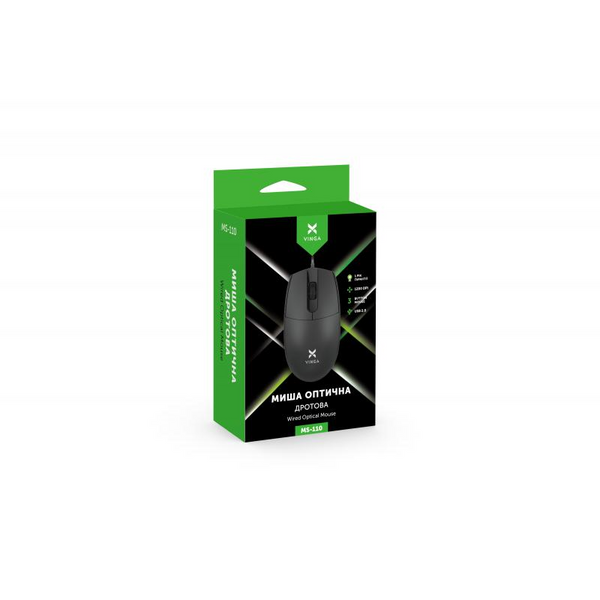 Мишка Vinga MS-110 Black 413860 фото