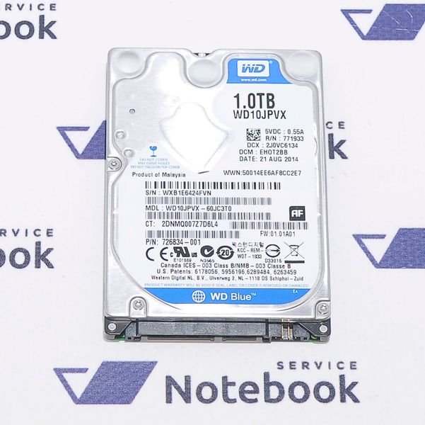 Жорсткий диск HDD Western Digital Blue 1TB 5400rpm 8MB WD10JPVX 2.5 SATAIII 510118 фото