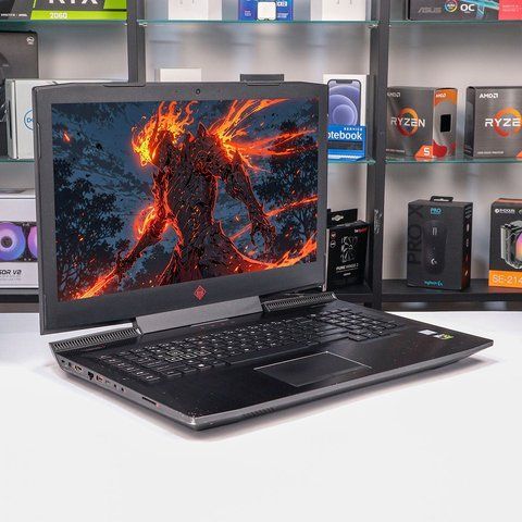 Игровой Ноутбук HP Omen 17-an 17.3" Full HD Intel Core i7-8750H Nvidia GeForce GTX 1070 RAM 8 ГБ SSD 256 ГБ БУ 621296/2 фото