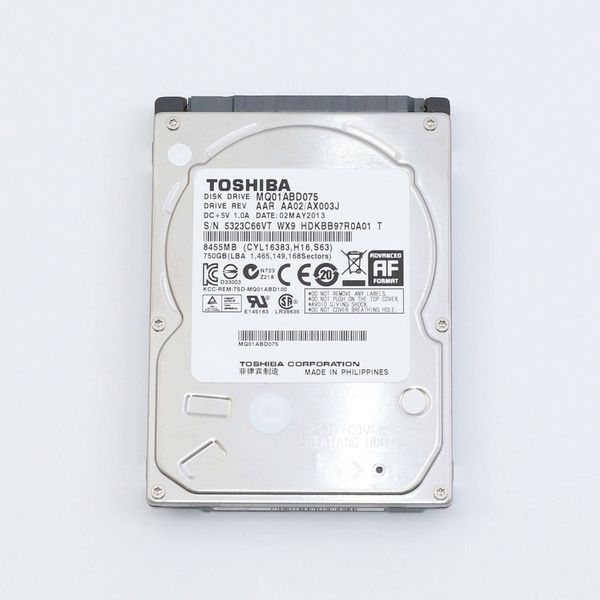 Жорсткий диск HDD Toshiba 750GB 5400rpm 8Mb 2.5" SATA II MQ01ABD075 HDKBB97R0A01 T 409429 фото