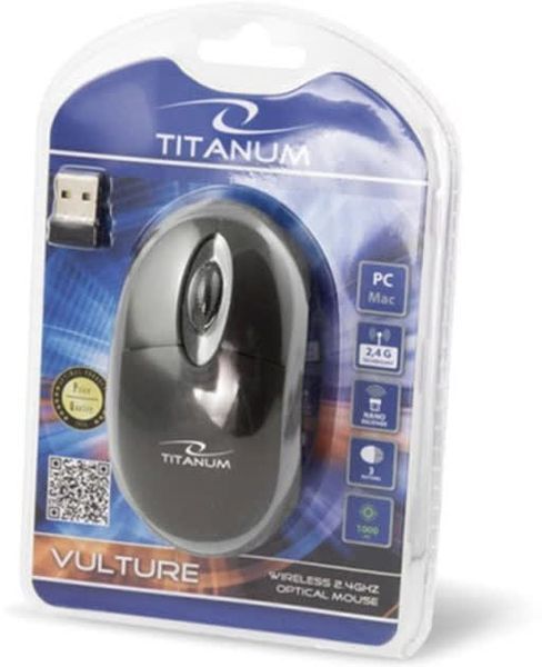 Мишка Esperanza Titanum TM116B для комп'ютера, для ноутбука, оптичний, 1000 dpi, радіо 616988 фото