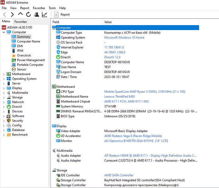 Материнская плата Lenovo ThinkPad E485 (ee485/ee585 nmb531 / AMD Ryzen 5 2500U) Гарантия 421582 фото