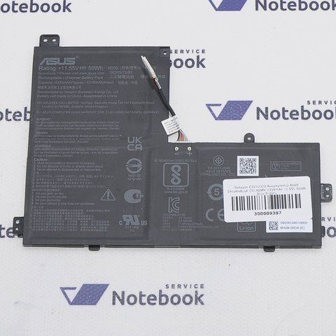 Батарея C31N2020 Аккумулятор ASUS Chromebook CX1400FK 4335mAh 11.55V 50Wh Знос 5-30% 300009387 фото