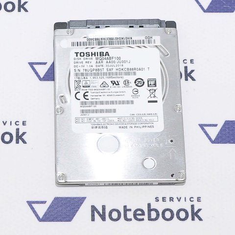 Жорсткий диск HDD Toshiba 1Tb SATA 7mm 5400rpm 128mb MQ04ABF100, 1TB 658346 фото