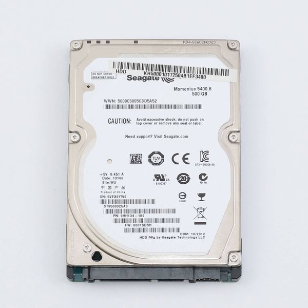 Жесткий диск HDD Seagate 500GB 5400rpm 8Mb 2.5" SATA II ST9500325AS 9HH134-189/2 409511 фото