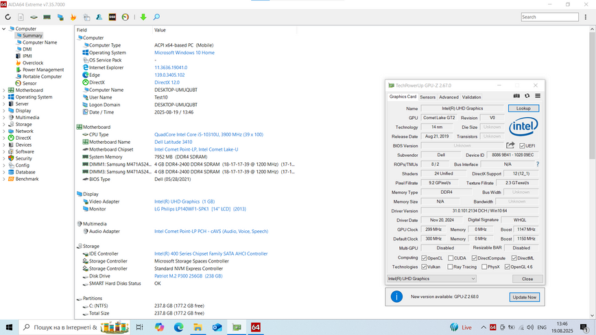 *Уцінка* Материнська плата Dell Latitude 3410 3510 (19746-1 yjcjd$ca / i5-10310U) Гарантія №2 300003062 фото