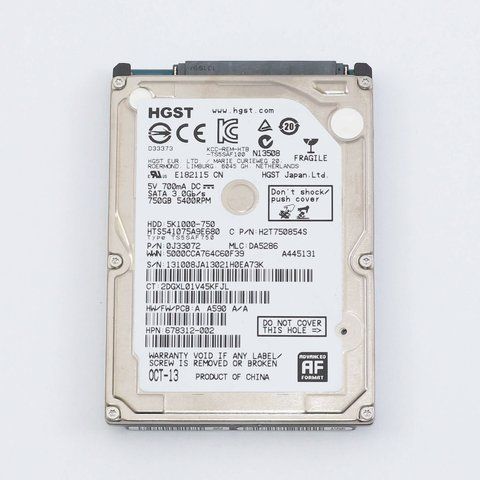 Жорсткий диск HDD HGST 750GB 5400rpm 8Mb 2.5" SATA III HTS541075A9E680 0J33072 409672 фото
